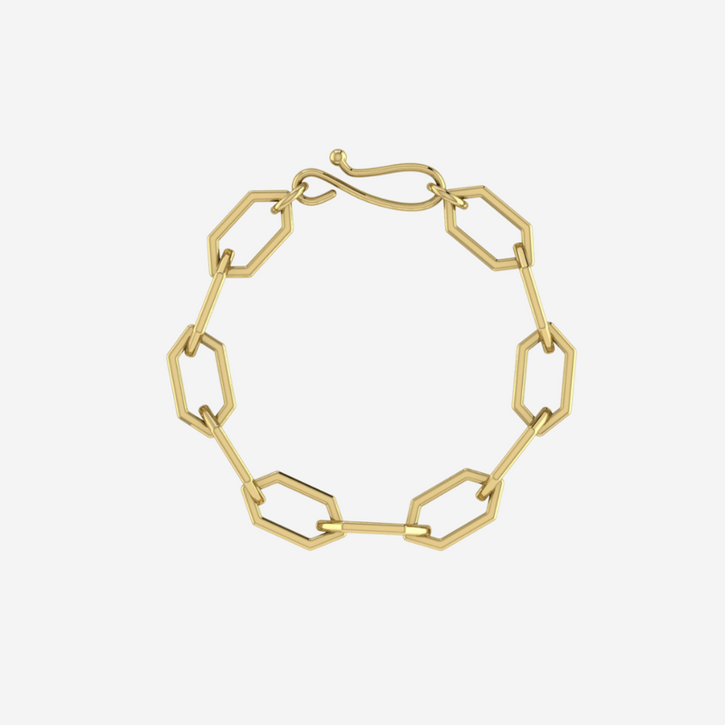Hexagon Chain  Bracelet