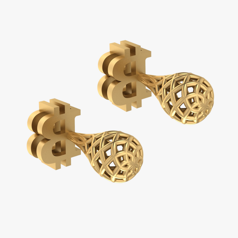 Bitcoin-Inspired Cufflinks - CRYPTO COLLECTION