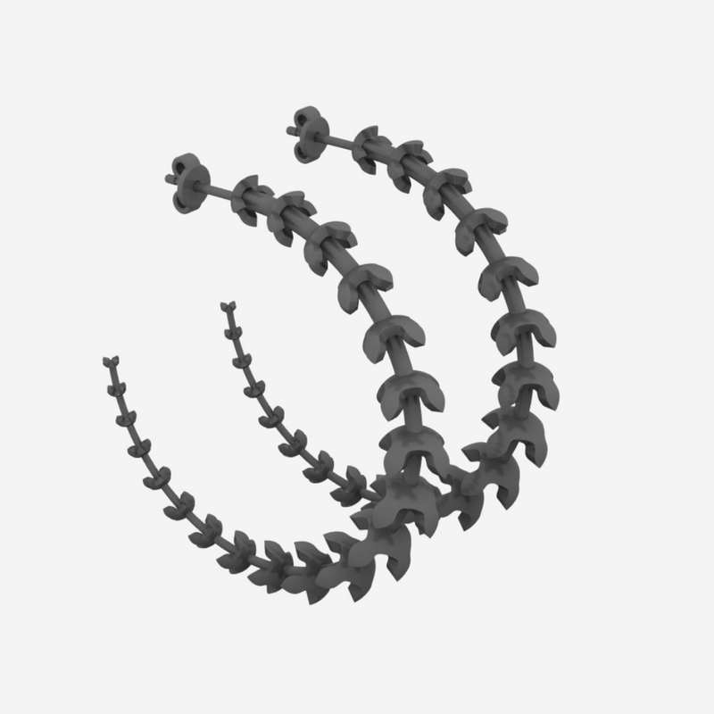 Flower Branch - C-Hoop Earrings
