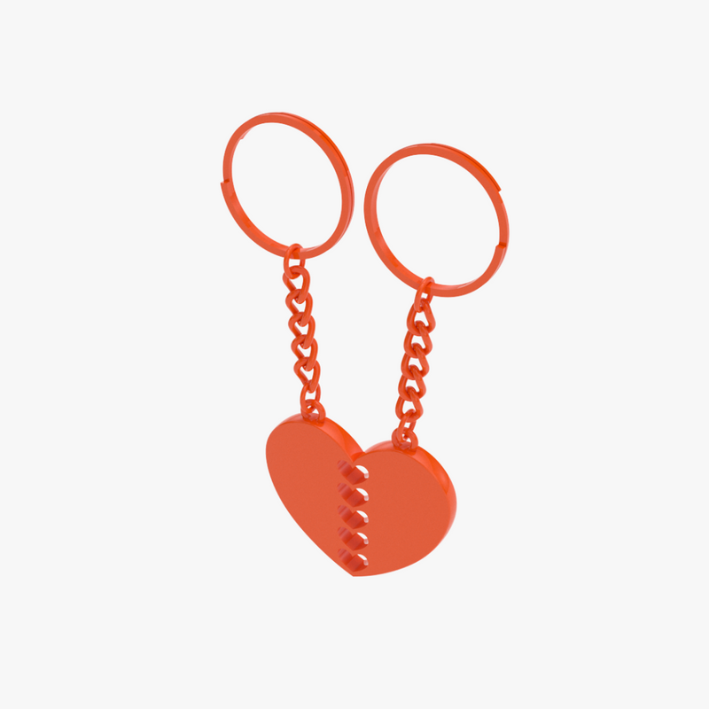 Key Chain - 2 Hearts
